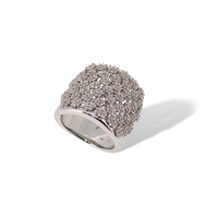 Anello bombato da donna in oro bianco 18 kt con diamanti naturali 1.67 ct G VS – Idee Preziose dal 1987 - IP.AK18B/77D